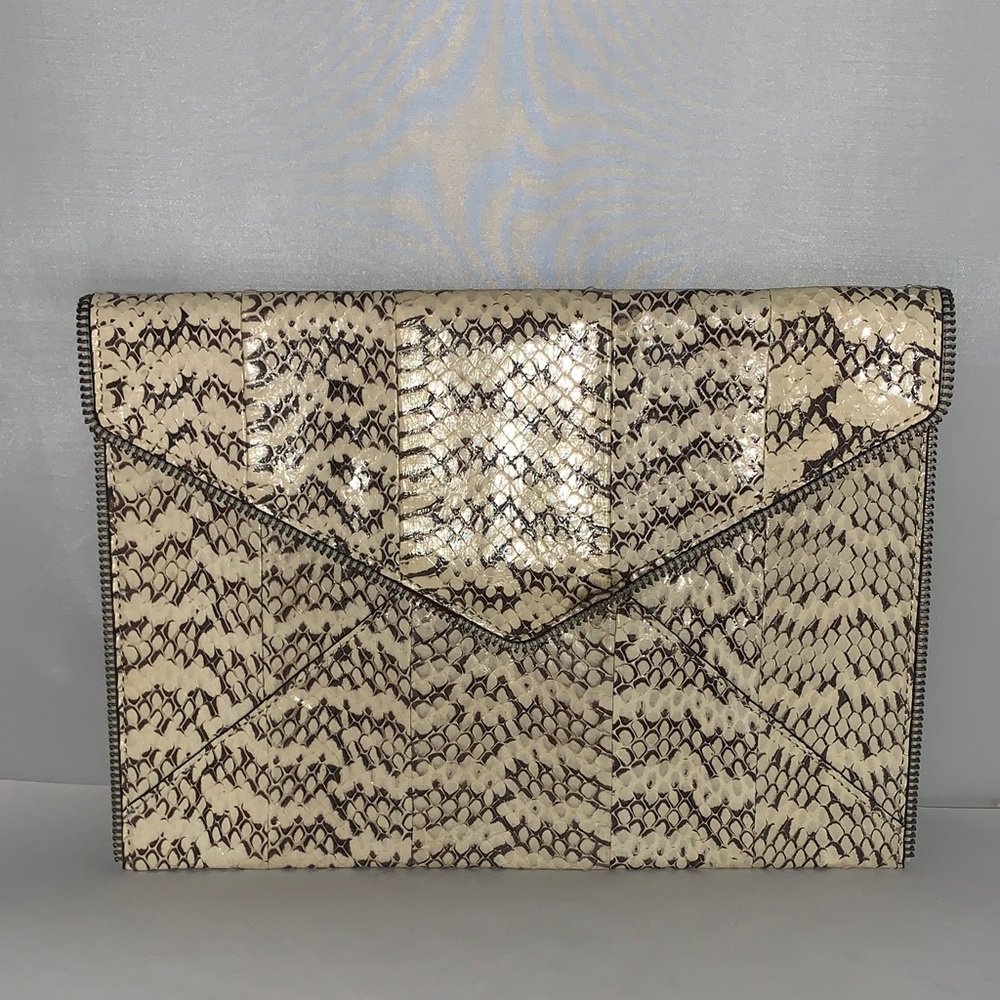 Rebecca Minkoff Snakeskin Envelope Clutch